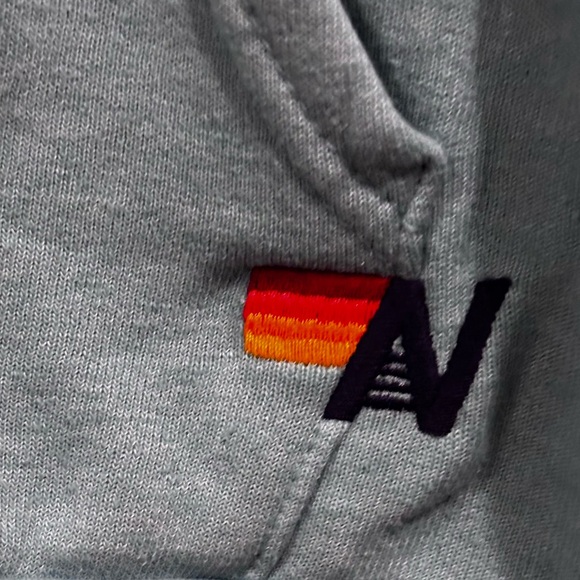 Aviator Nation 5 Stripe Zip Hoodie Woman’s Aquamarine/Aqua Size Medium - Picture 7 of 9